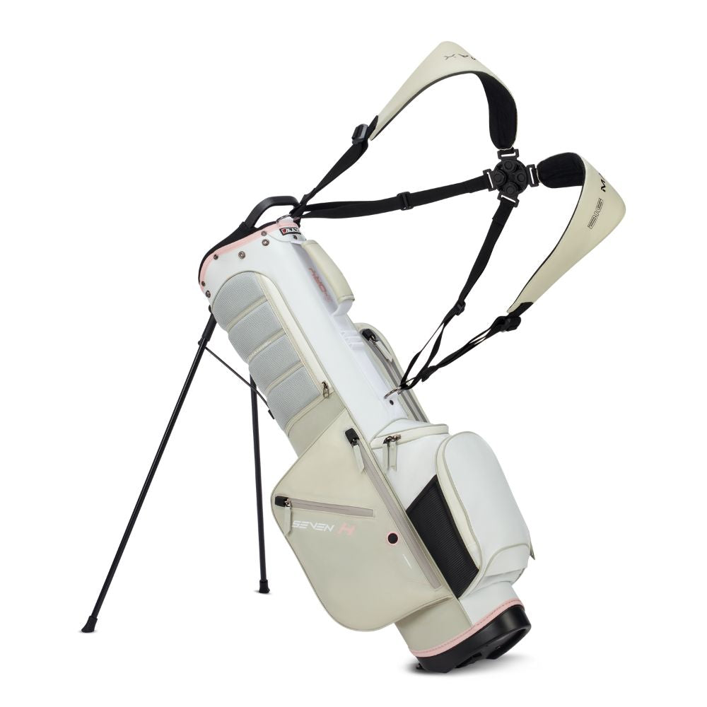 Big Max Aqua Seven H Golf Stand Bag 2026 - White / Off White / Pink