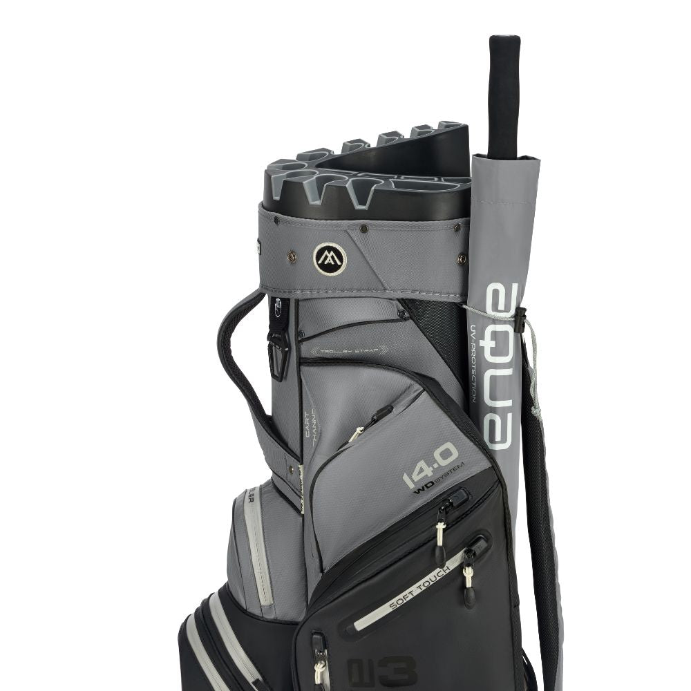 Big Max Dri Lite Silencio 3 Organiser Golf Cart Bag 2026 - Black / Grey