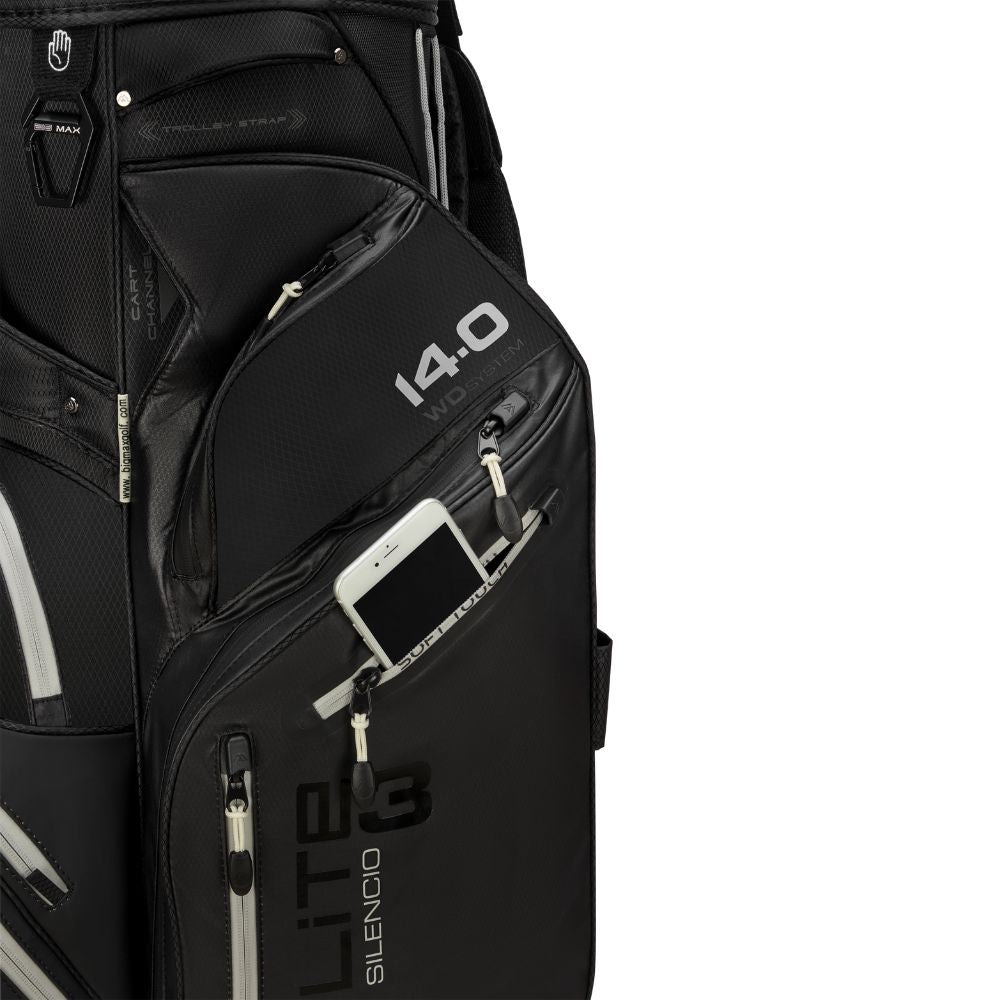 Big Max Dri Lite Silencio 3 Organiser Golf Cart Bag 2026 - Black