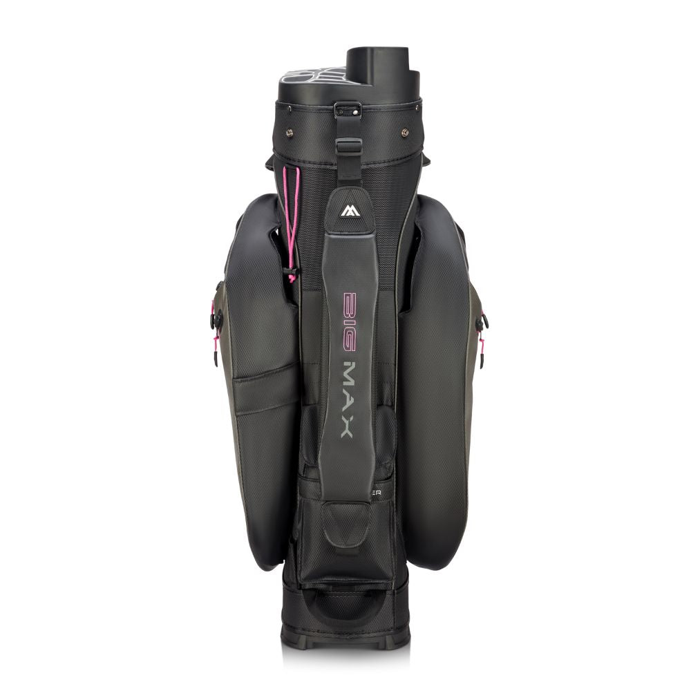 Big Max Dri Lite Silencio 3 Organiser Golf Cart Bag 2026 - Charcoal / Black / Fuchsia
