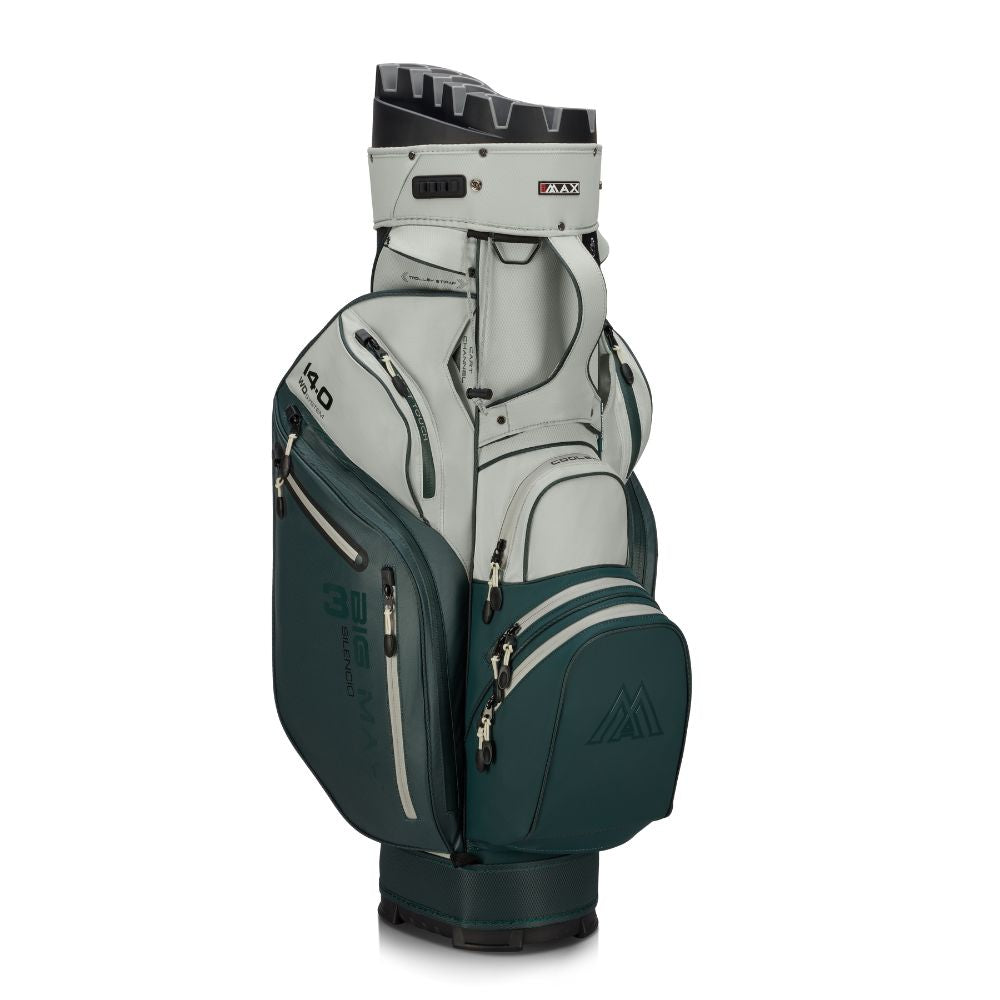 Big Max Dri Lite Silencio 3 Organiser Golf Cart Bag 2026 - Forest Green / Off White