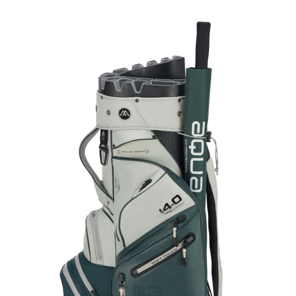 Big Max Dri Lite Silencio 3 Organiser Golf Cart Bag 2026 - Forest Green / Off White