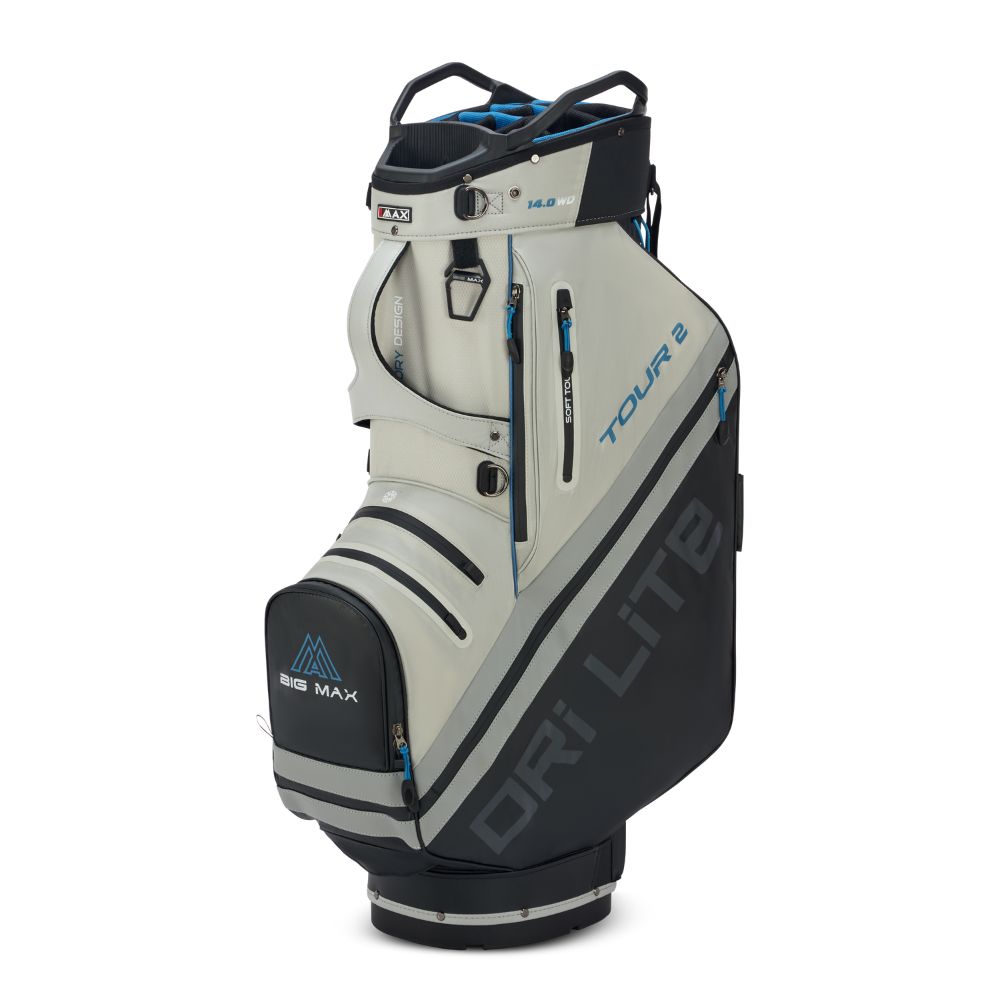 Big Max Dri Lite Tour 2 Golf Cart Bag 2026 - Black / Off White / Blue Black / Off White / Blue