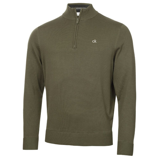 Calvin Klein Avenue 1/2 Zip Golf Top 2026 - C10270 Olive Olive M