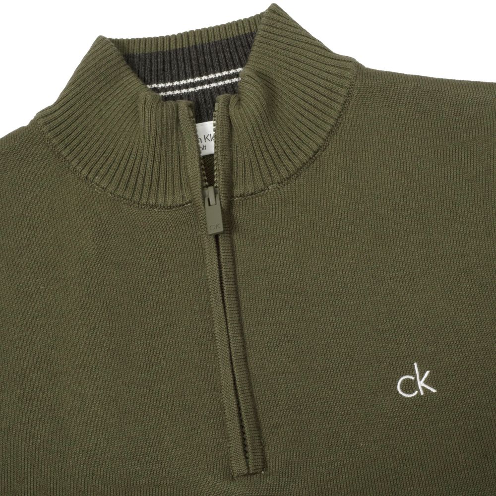Calvin Klein Avenue 1/2 Zip Golf Top 2026 - C10270 Olive