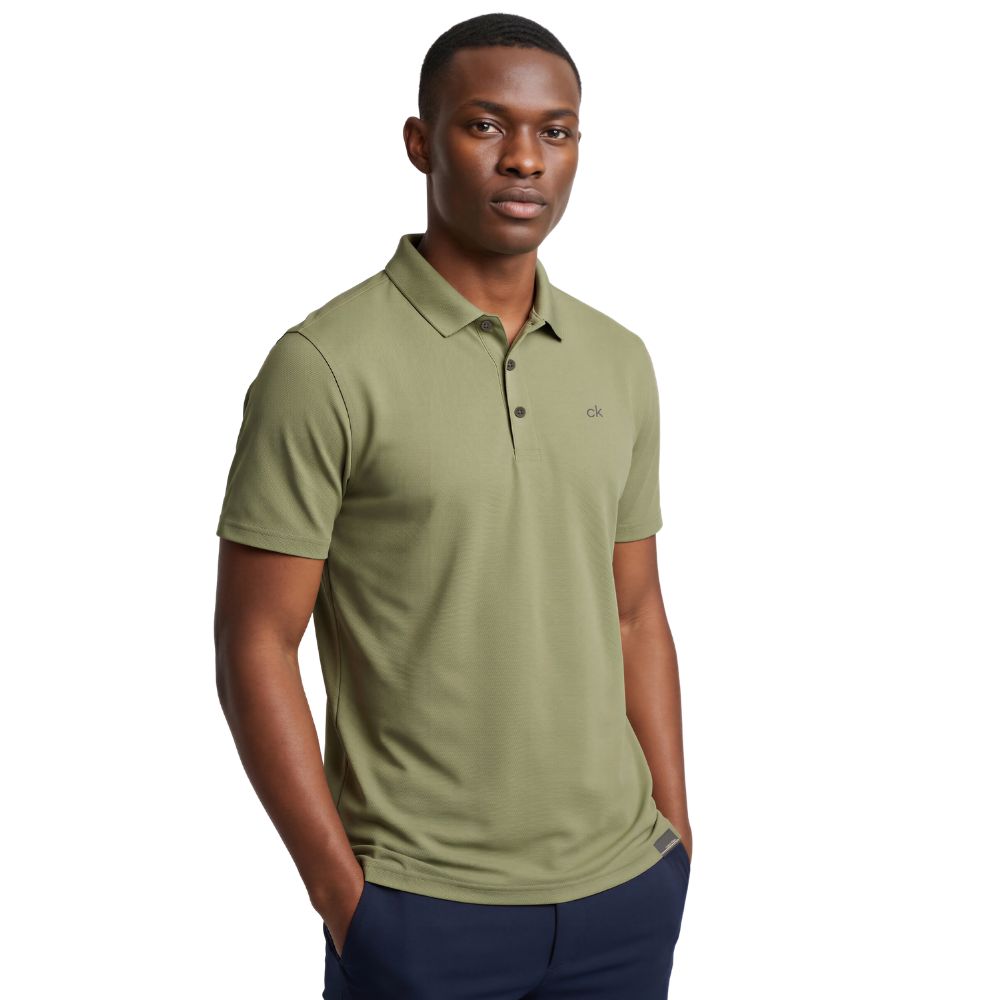 Calvin Klein Metro Golf Polo Shirt 2026 - C10443 Olive Green