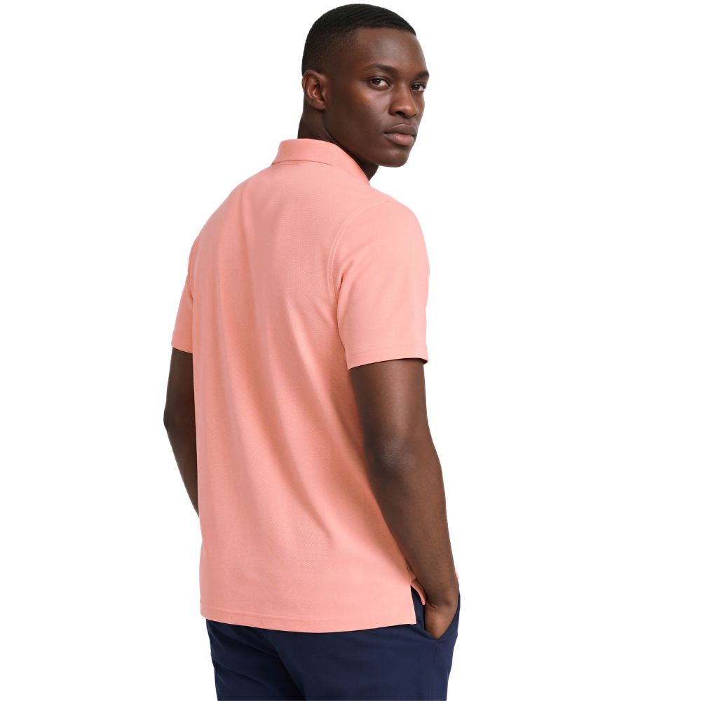 Calvin Klein Metro Golf Polo Shirt 2026 - C10443 Coral Almond