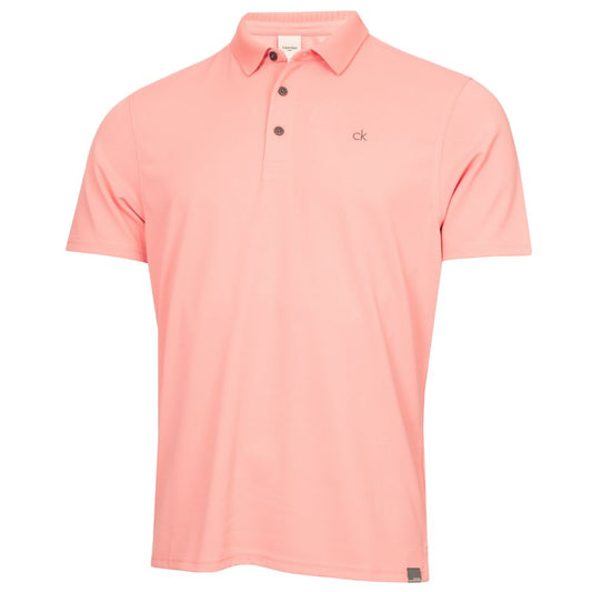 Calvin Klein Metro Golf Polo Shirt 2026 - C10443 Coral Almond Coral Almond S