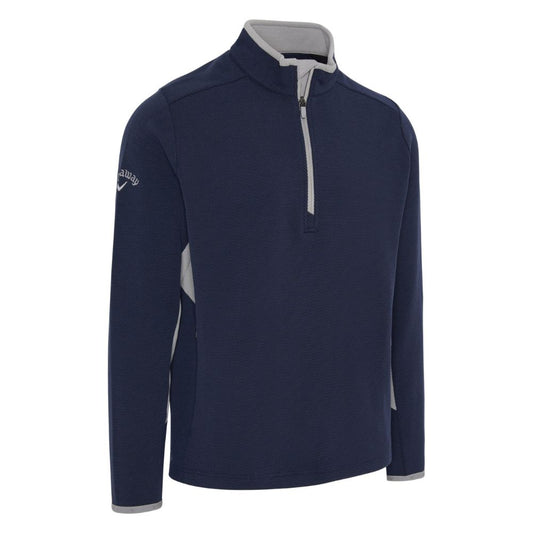 Callaway Blocked 1/4 Zip Mens Golf Pullover 2025 - Peacoat Peacoat 410 M