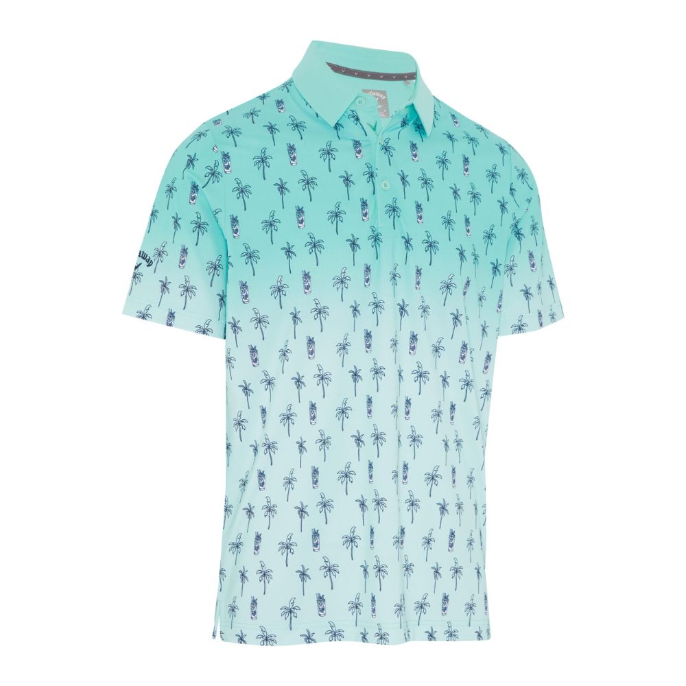 Callaway Mojito Ombre Print Golf Polo Shirt CGKSE099 - Limpet Shell Limpet Shell 442 M