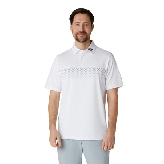 Callaway Golf Chev Block Polo Shirt CGKSE0A0 - White Bright White 100 M 
