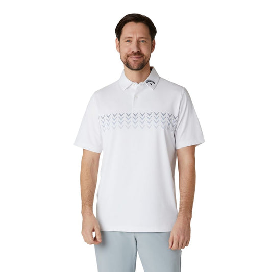 Callaway Golf Chev Block Polo Shirt CGKSE0A0 - White Bright White 100 M