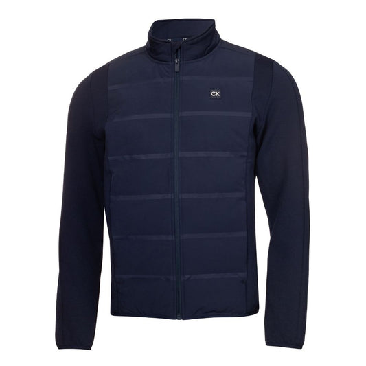 Calvin Klein Navarro Hybrid Full Zip Golf Jacket 2024 CKMA24923 - Evening Blue Black M