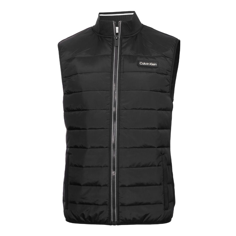 Calvin Klein Baylor Creek Hybrid Full Zip Golf Gilet CKMA24925 - Black Black M