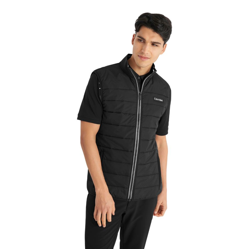 Calvin Klein Baylor Creek Hybrid Full Zip Golf Gilet CKMA24925 - Black
