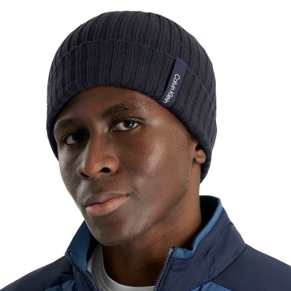 Calvin Klein Albon Ribbed Golf Beanie 2026 - CKMA26211 Navy