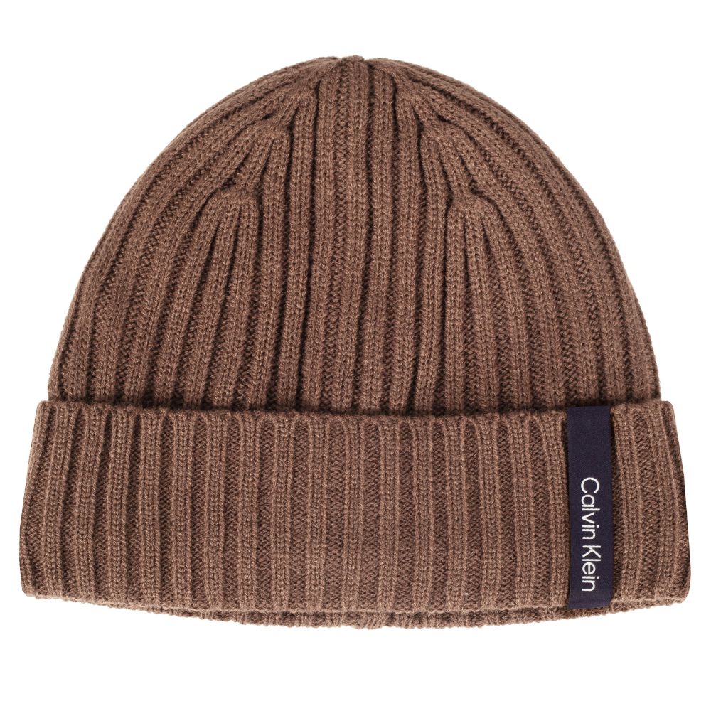 Calvin Klein Albon Ribbed Golf Beanie 2026 - CKMA26211 Cedar Brown Cedar Brown