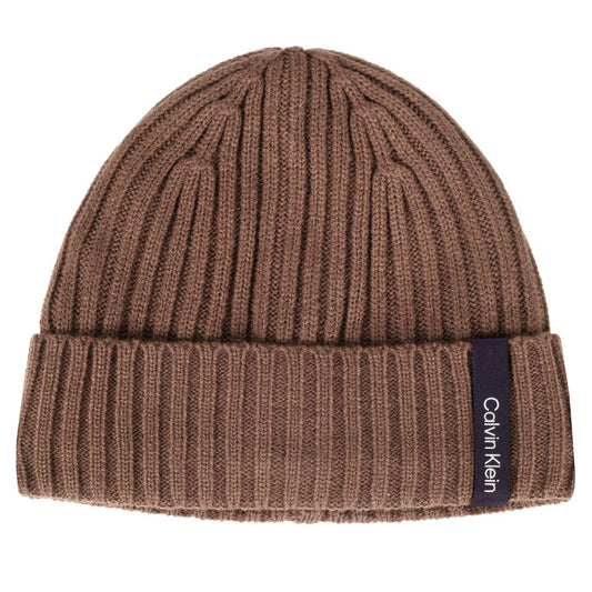 Calvin Klein Albon Ribbed Golf Beanie 2026 - CKMA26211 Cedar Brown Cedar Brown