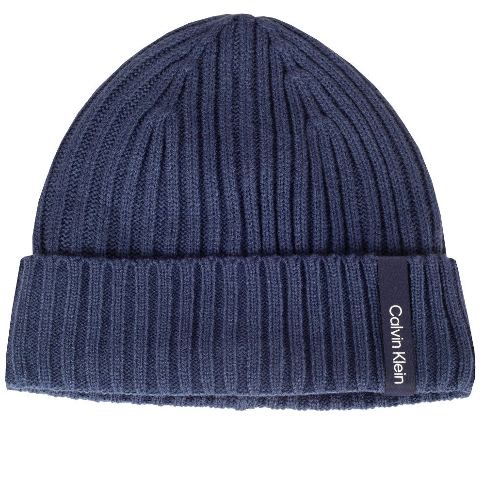 Calvin Klein Albon Ribbed Golf Beanie 2026 - CKMA26211 Dark Denim Dark Denim
