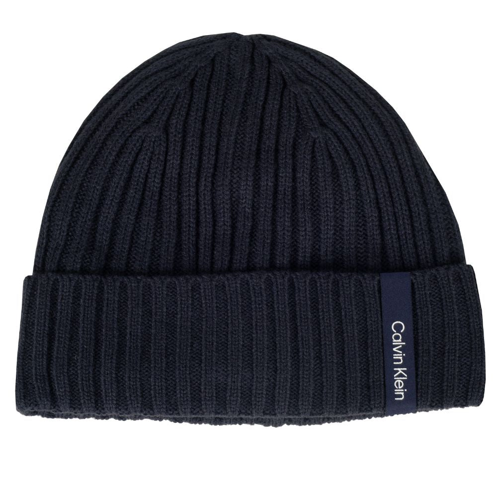 Calvin Klein Albon Ribbed Golf Beanie 2026 - CKMA26211 Navy Navy