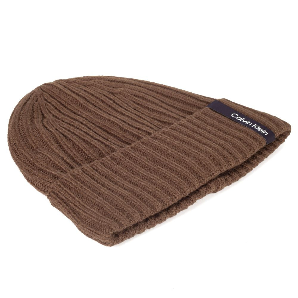 Calvin Klein Albon Ribbed Golf Beanie 2026 - CKMA26211 Cedar Brown