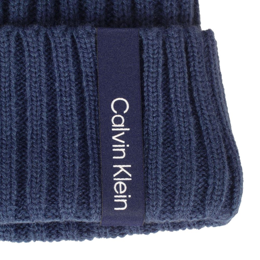 Calvin Klein Albon Ribbed Golf Beanie 2026 - CKMA26211 Dark Denim