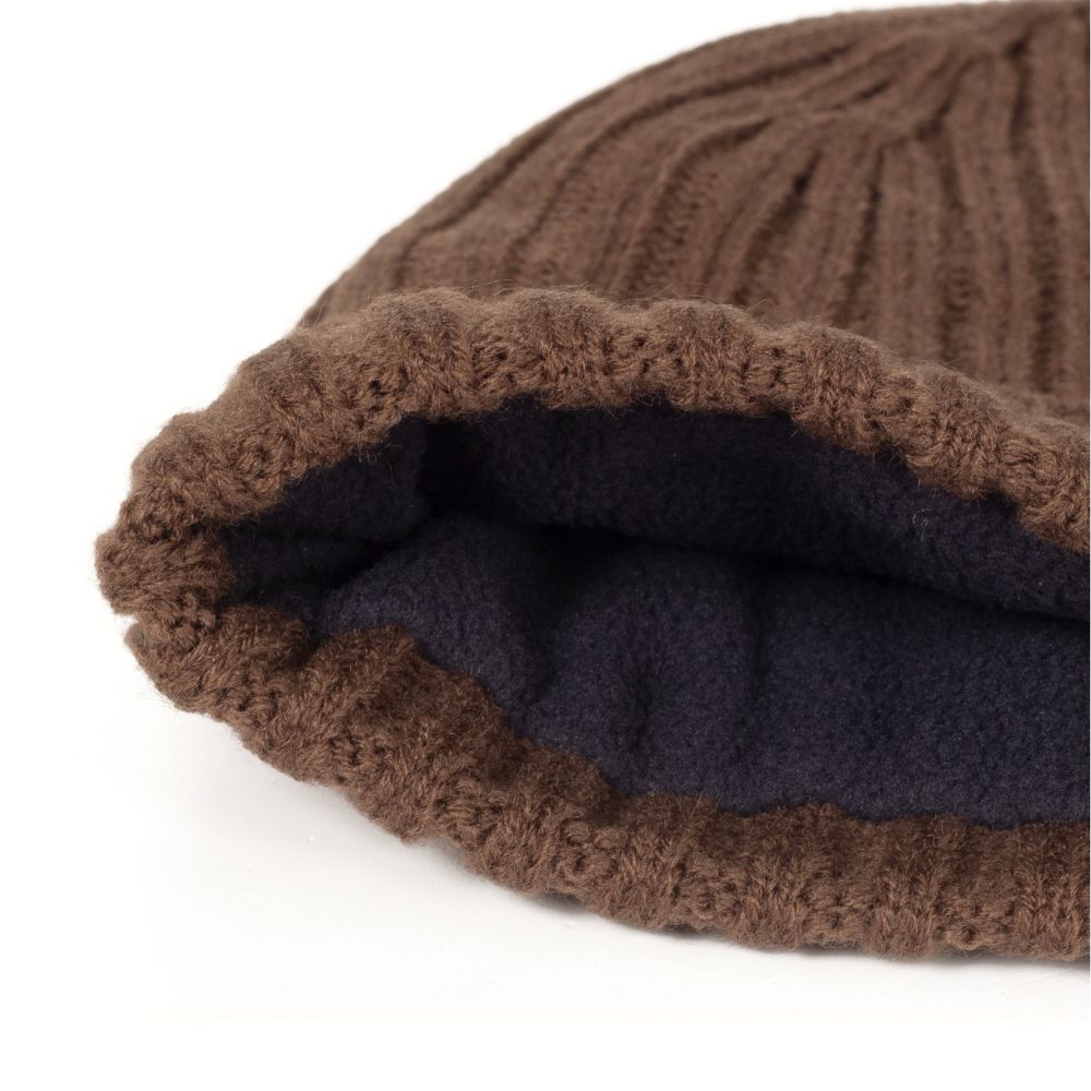 Calvin Klein Albon Ribbed Golf Beanie 2026 - CKMA26211 Cedar Brown