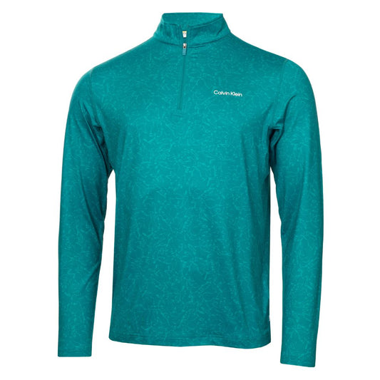 Calvin Klein Printed Newport 1/2 Zip Golf Top 2025 CKMS25956 - Sea Green Sea Green M