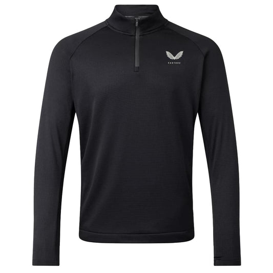 Castore Golf Performance Soft Shell Tech 1/2 Zip Pullover Top CMB40533 Black M 