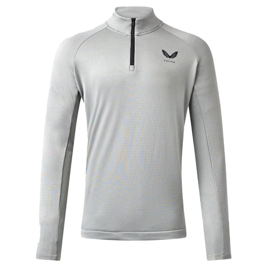 Castore Golf Performance Soft Shell Tech 1/2 Zip Pullover Top CMB40533 Warm Grey M 