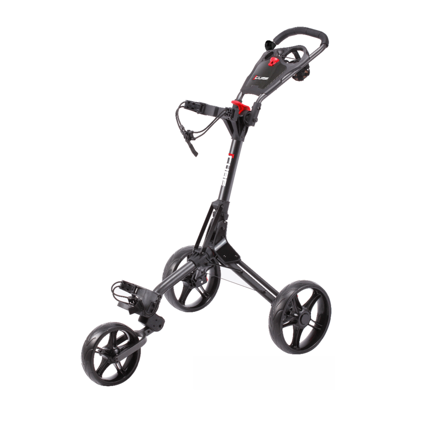 Cube 3.0 3 Wheeled Golf Trolley + Free Gifts Charcoal/Black  