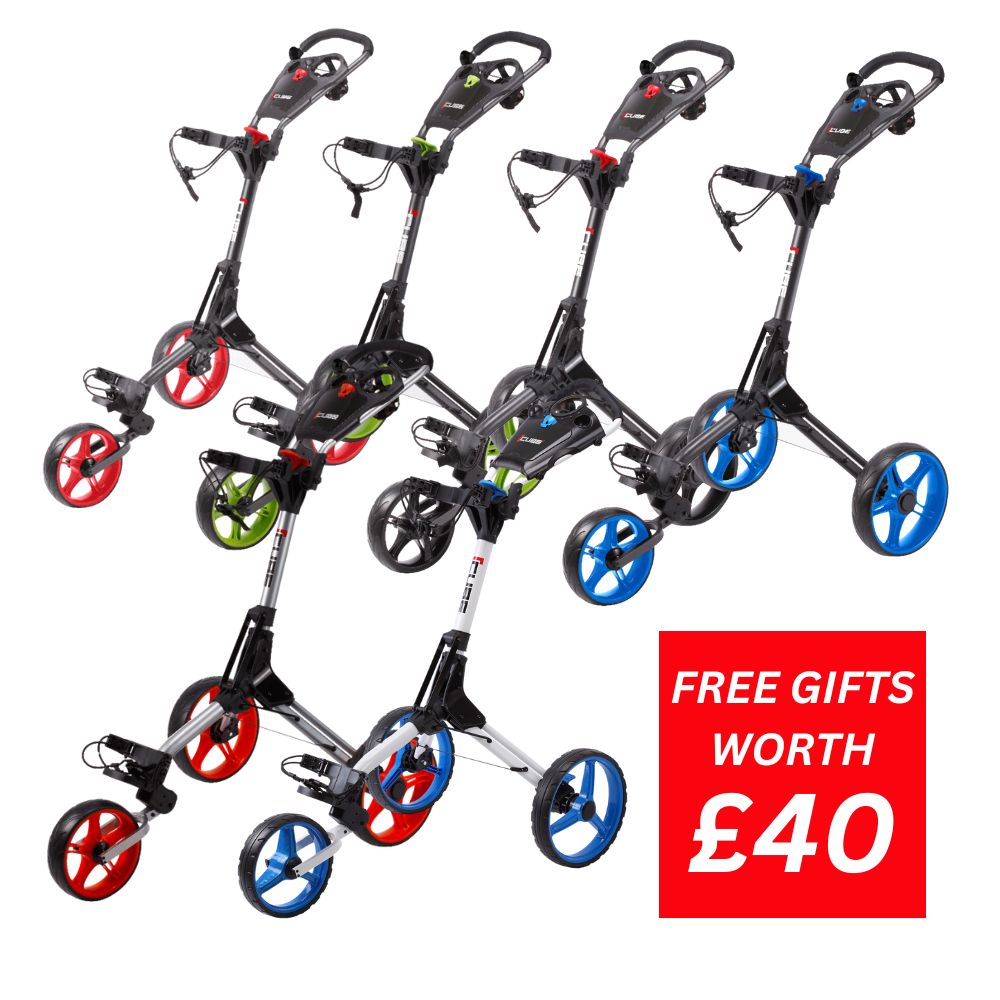 Cube 3.0 3 Wheeled Golf Trolley + Free Gifts   