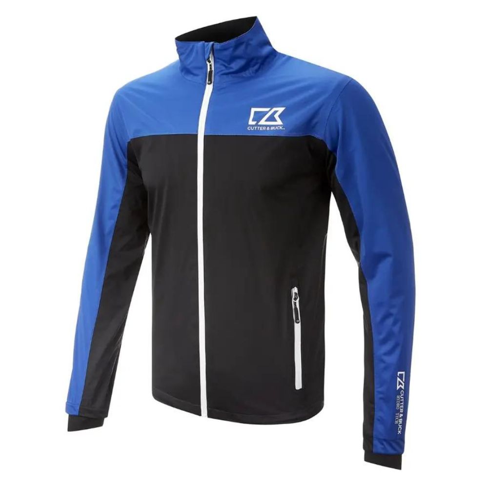 Cutter & Buck Stretch Waterproof Golf Jacket Black/Royal S