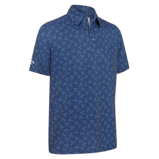 Callaway All Over Large Chev Mens Golf Polo Shirt 2025 - Peacoat Peacoat 410 M