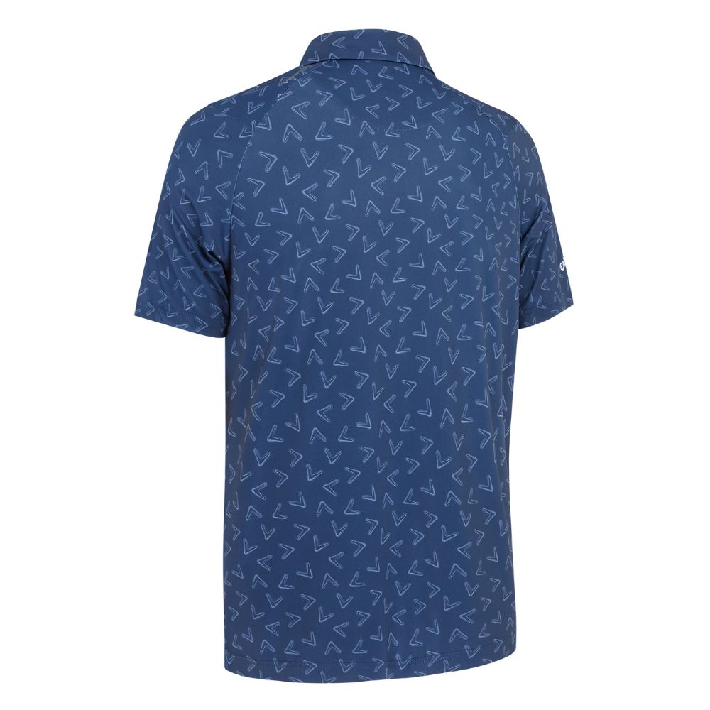 Callaway All Over Large Chev Mens Golf Polo Shirt 2025 - Peacoat