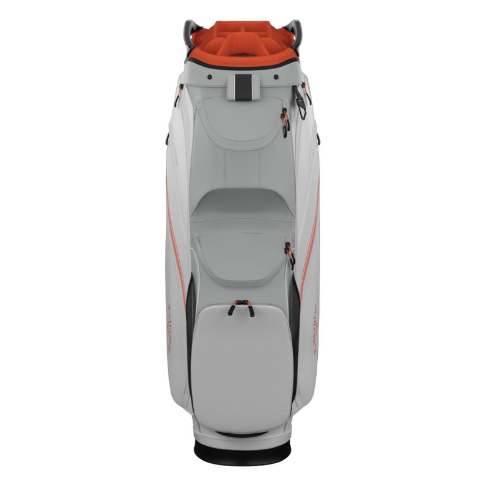 Callaway Chase 14 Cart Golf Bag 2025 - White / Silver / Orange