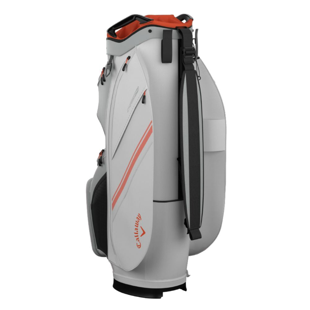Callaway Chase 14 Cart Golf Bag 2025 - White / Silver / Orange