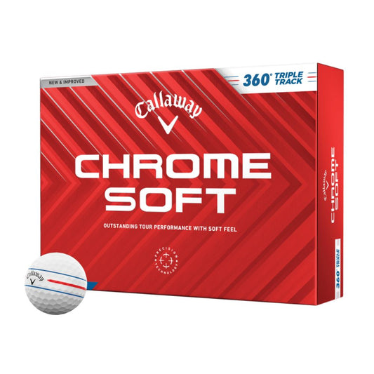 Callaway Chrome Soft Triple Track 360 Golf Balls - White White