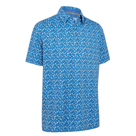 Callaway Cocktail Print Golf Polo Shirt - Galaxy Blue Galaxy Blue 402 S