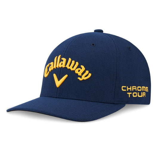 Callaway Elyte Tour Authentic Performance Pro Golf Cap 2025 - Navy / Yellow Navy / Yellow