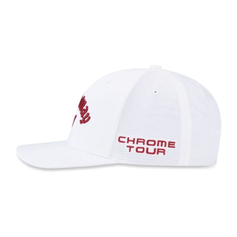 Callaway Elyte Tour Authentic Performance Pro Golf Cap 2025 - White / Red