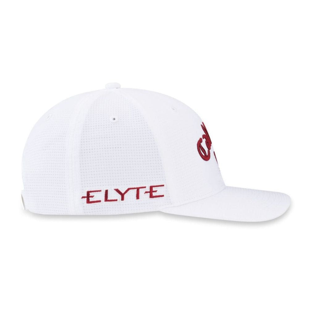 Callaway Elyte Tour Authentic Performance Pro Golf Cap 2025 - White / Red