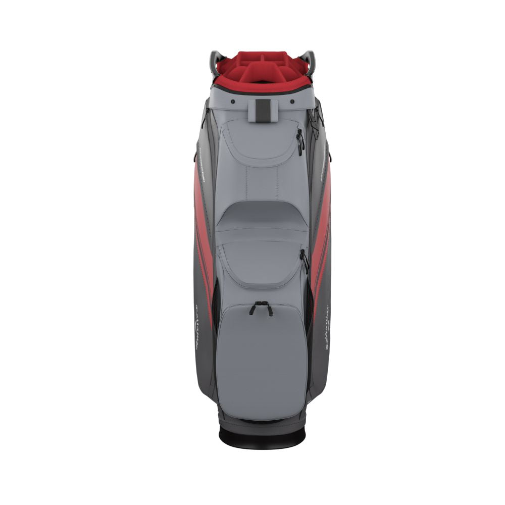 Callaway Golf Chase 14 Cart Bag 2026 - Steel / Graphite / Red