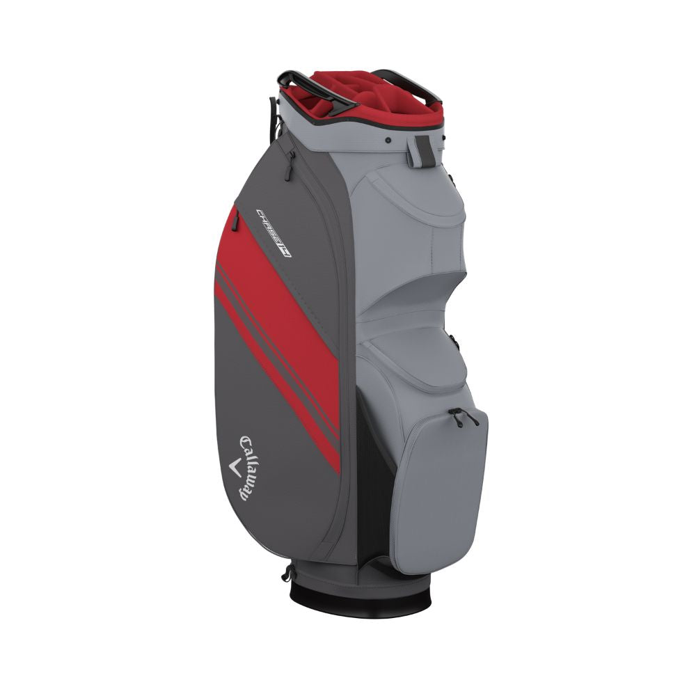 Callaway Golf Chase 14 Cart Bag 2026 - Steel / Graphite / Red