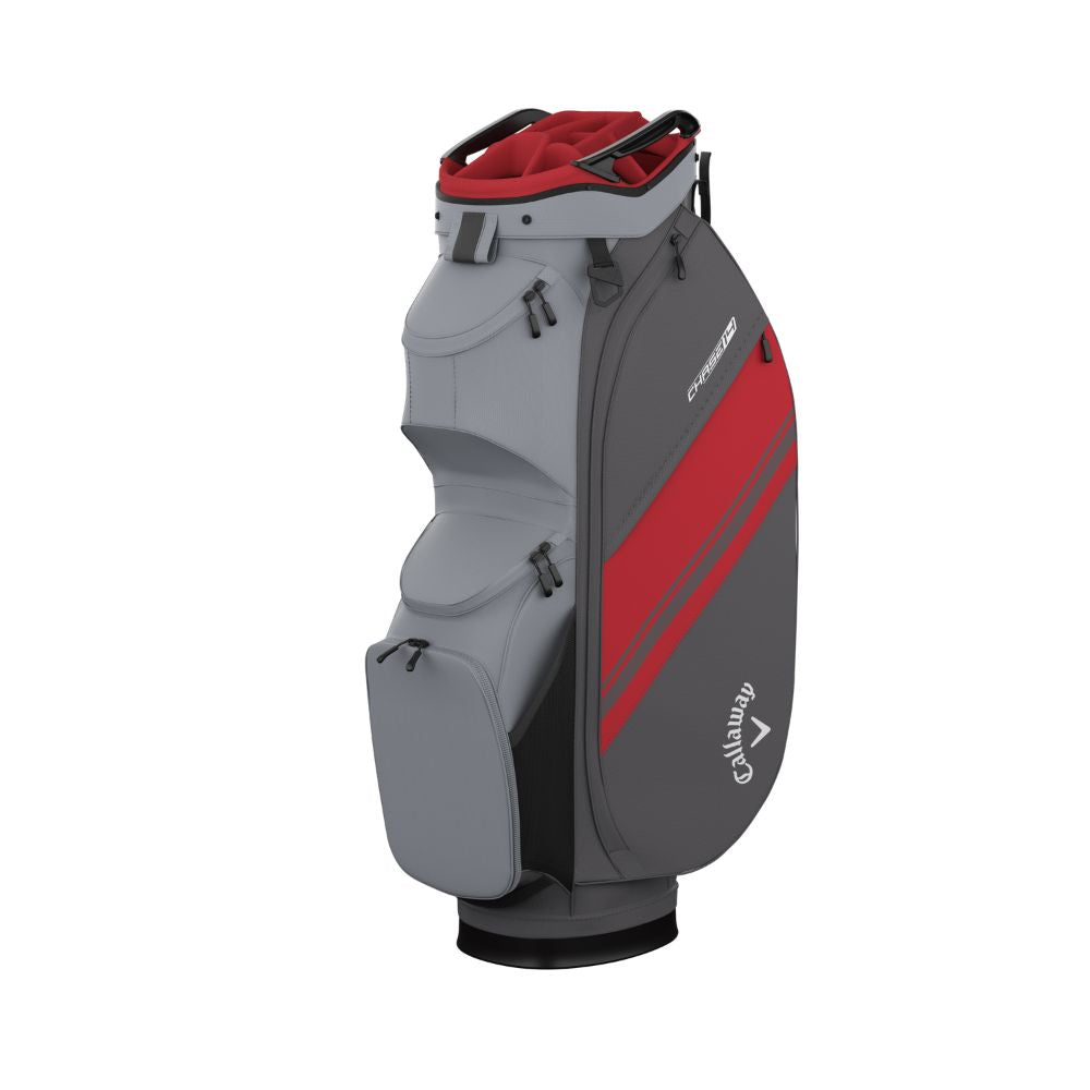 Callaway Golf Chase 14 Cart Bag 2026 - Steel / Graphite / Red