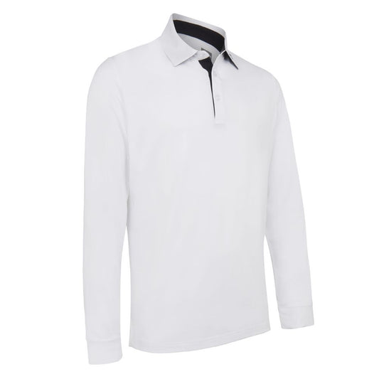 Callaway Performance Long Sleeve Mens Golf Polo Shirt 2025 CGKFC058 - Bright White Bright White 100 M