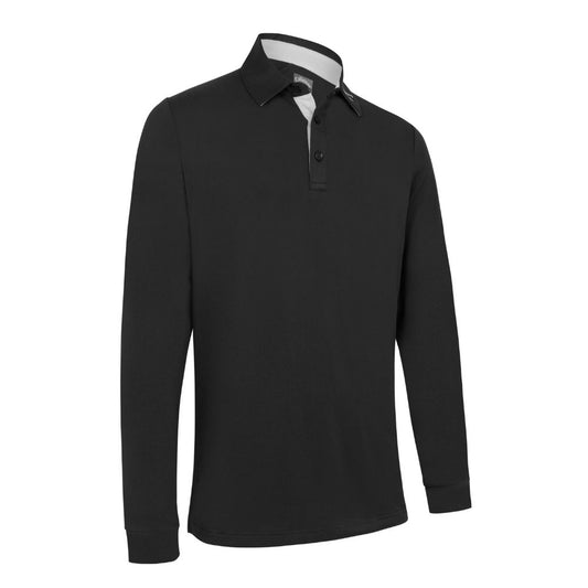 Callaway Performance Long Sleeve Mens Golf Polo Shirt 2025 - Caviar Caviar 002 M