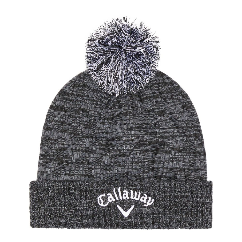 Callaway Tour Authentic Pom Beanie Hat - CGAFD0L7 - Black Black