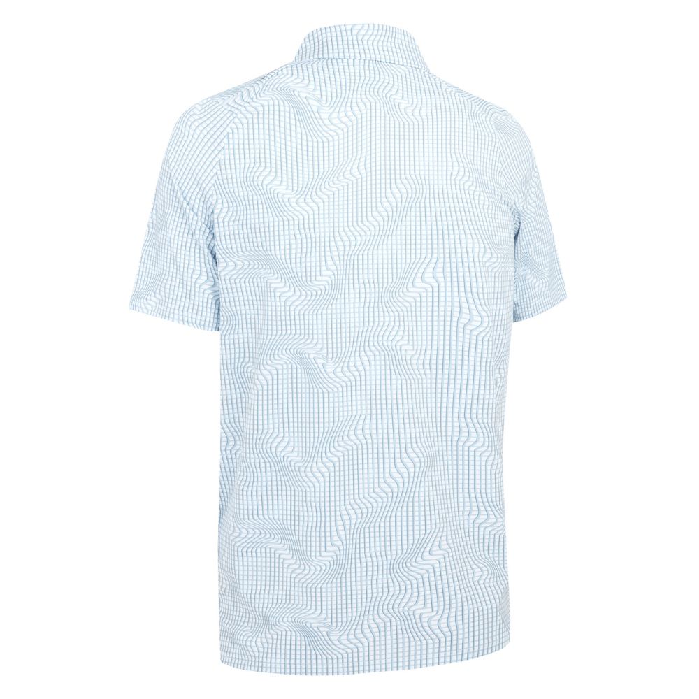Callaway Warped Gingham Print Mens Golf Polo Shirt 2025 - White