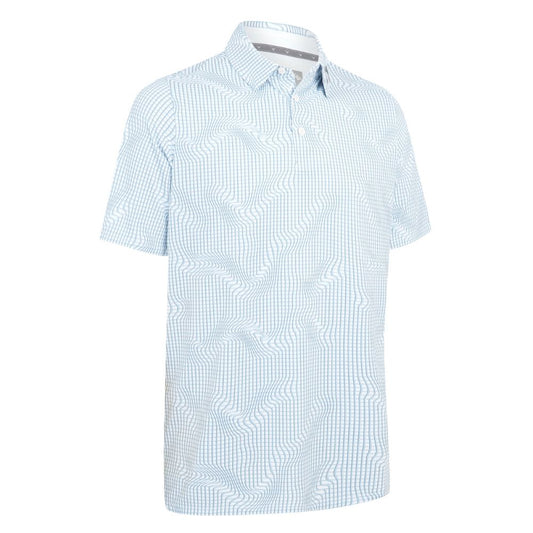 Callaway Warped Gingham Print Mens Golf Polo Shirt 2025 - White White 100 M